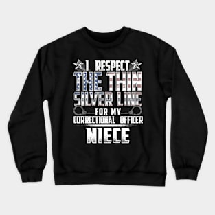 Correctional Office Niece Thin Silver Line Crewneck Sweatshirt